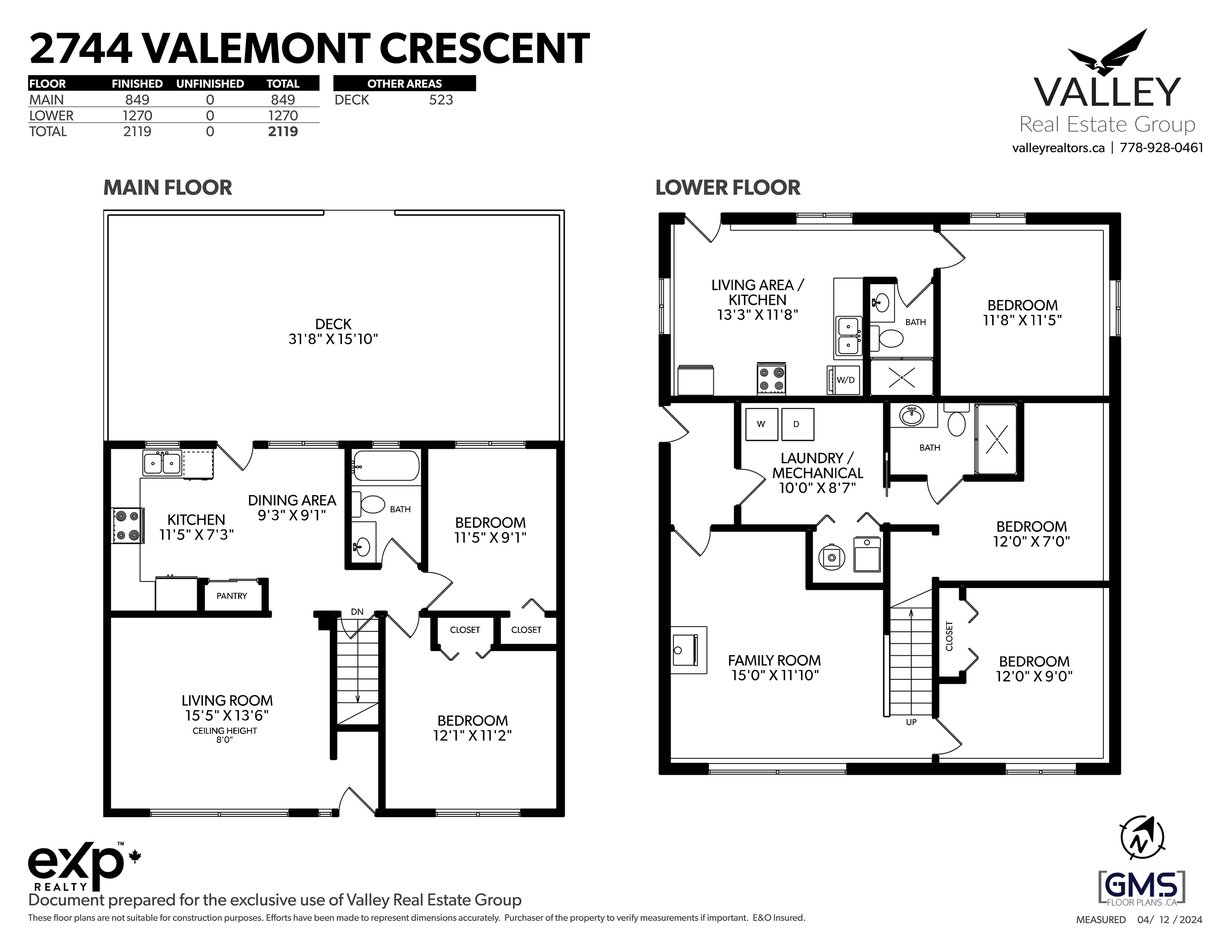 2744 VALEMONT CRESCENT, Abbotsford, British Columbia, 5 Bedrooms Bedrooms, ,3 BathroomsBathrooms,Residential Detached,For Sale,R2869452
