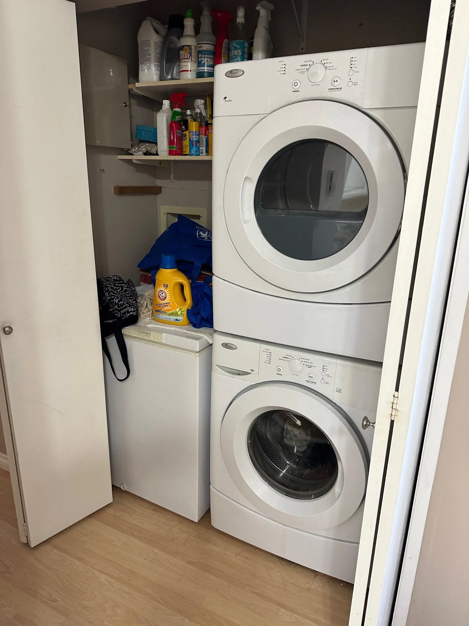 Conveniently located on the main floor near the kitchen, the laundry area is large enough for side-by-side machines OR if you stack them, there is also space for a chest freezer (yes, it is included!).