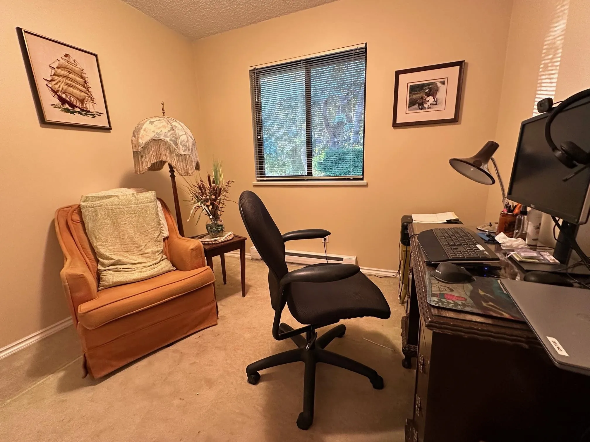 The third bedroom also looks out on the park.