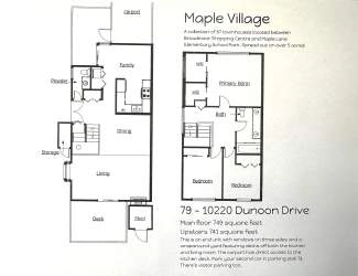 Unit 79 is located near the entrance of the complex and backs onto Maple Lane School Park. Walking trails lead from the Dunoon side of the park to the elementary school.