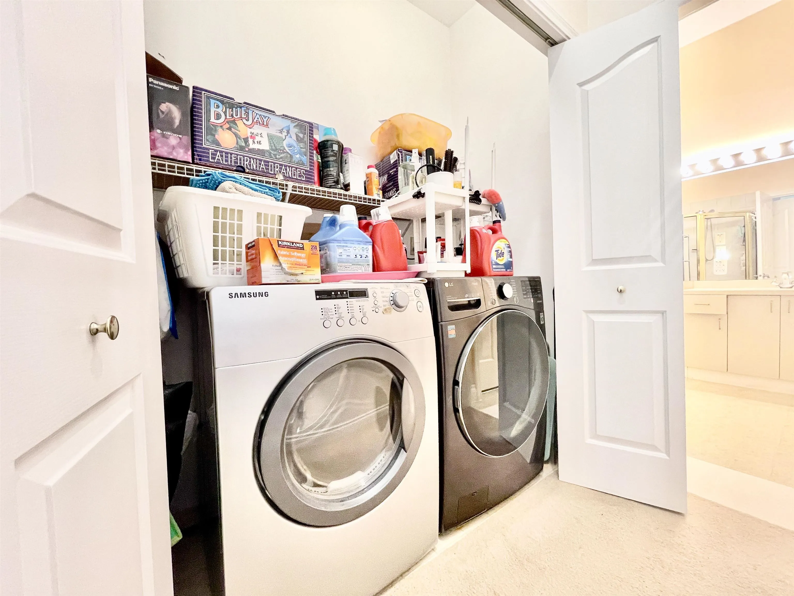 front Load Washer & Dryer with ample storage space