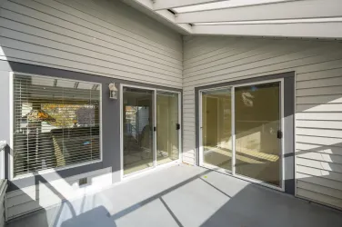 Covered sundeck with sliding doors