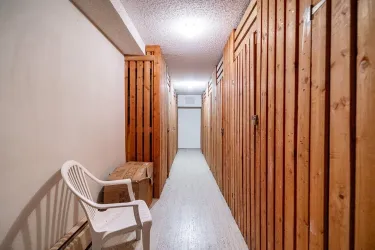 Storage locker is conveniently located right across the hallway!