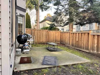 Fenced backyard