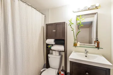 Basement Bathroom is Ensuite to the suite Bedroom!