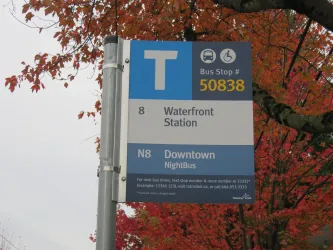 #8 Fraser bus to Downtown Vancouver and Waterfront Station!