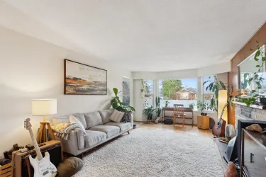 In-laid oak floors under area rugs!